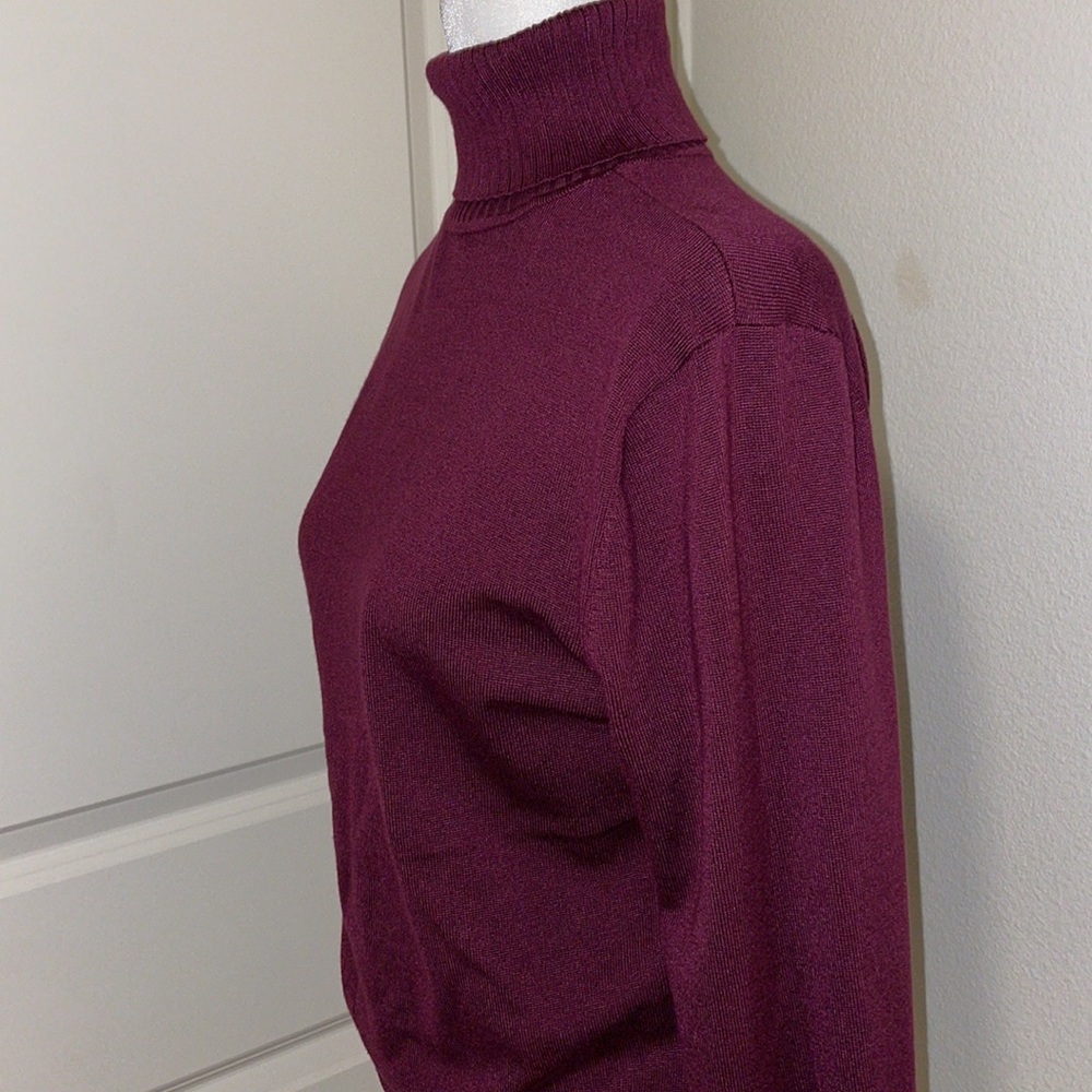 Never Used Unknown Source Dark Purple Turtle Neck… - image 5